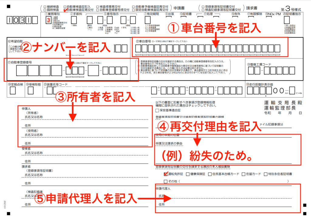 再交付 車検証などを紛失してしまった場合の手続き 自動車名義変更手続きサポート 千葉